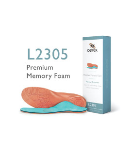 Mens Premium Memory Foam Orthotics with Metatarsal Support